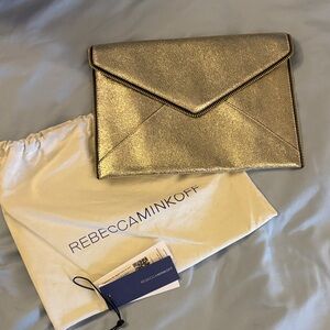 Rebecca Minkoff Metallic Gold Envelope Bag